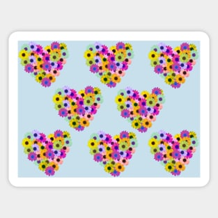 Daisy heart mosaic Sticker